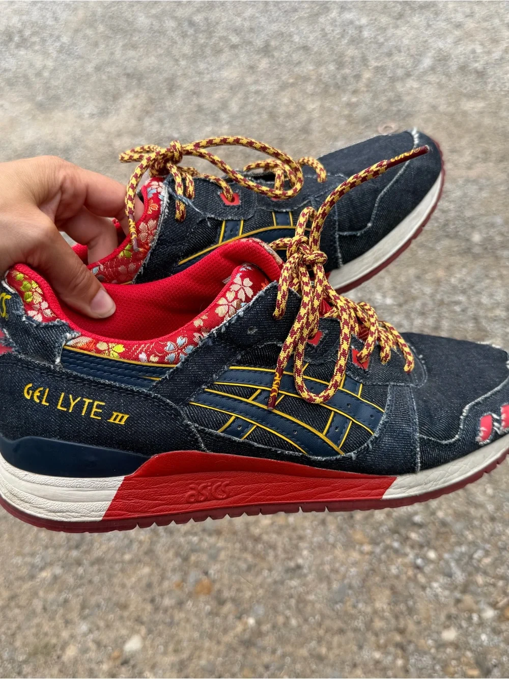 ASICS Gel-Lyte 3 Japanese Denim Kimono Okayama Indigo H5L2N-5050 Split Tongue - Picture 2 of 9